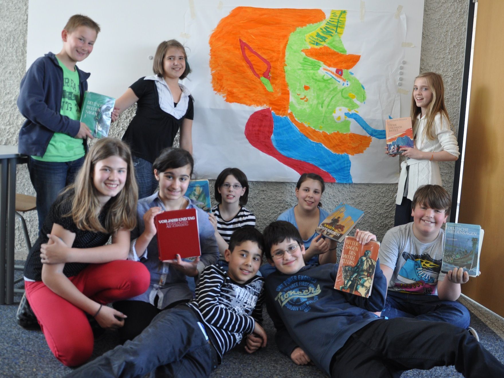 Die Mittelschule Lauterach stand beim Lesetag ganz im Zeichen der "Sagen".