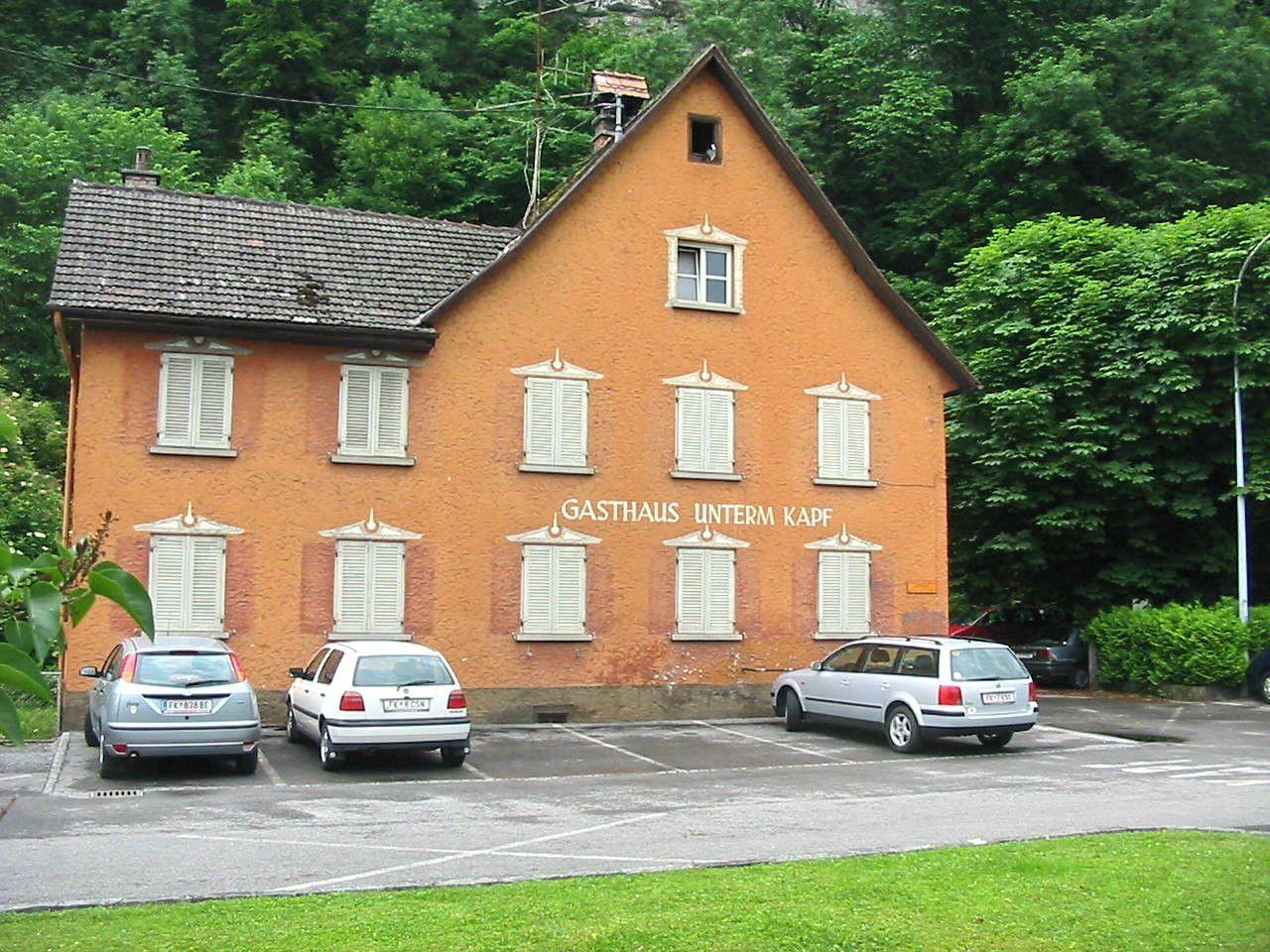Das einstige Gasthaus Unterm Kapf in der Feldkirch Kapfschlucht wurde 2004 geschlossen