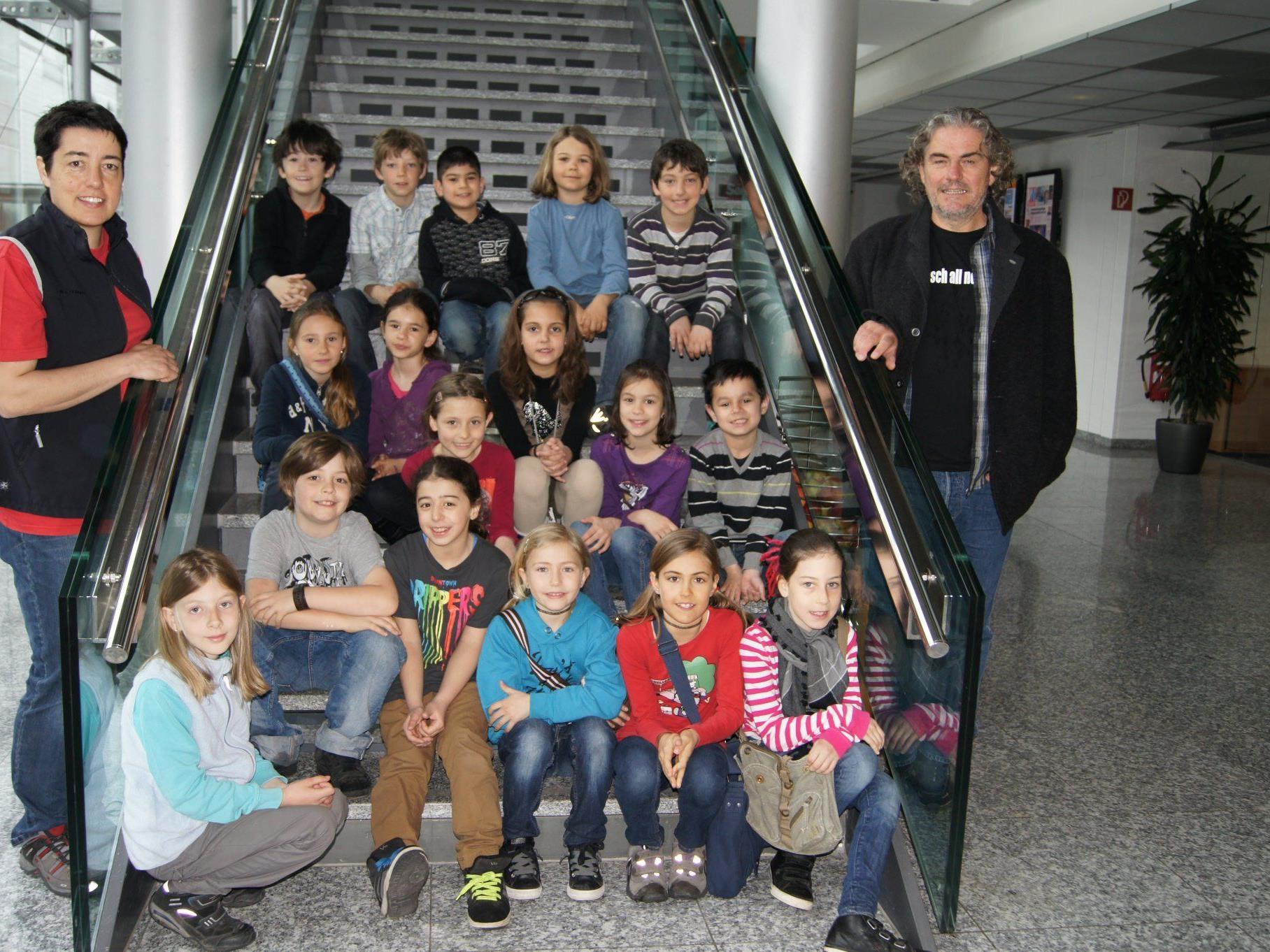 Schüler der 3a-Klasse der VS Oberdorf beim Besuch im VMH.