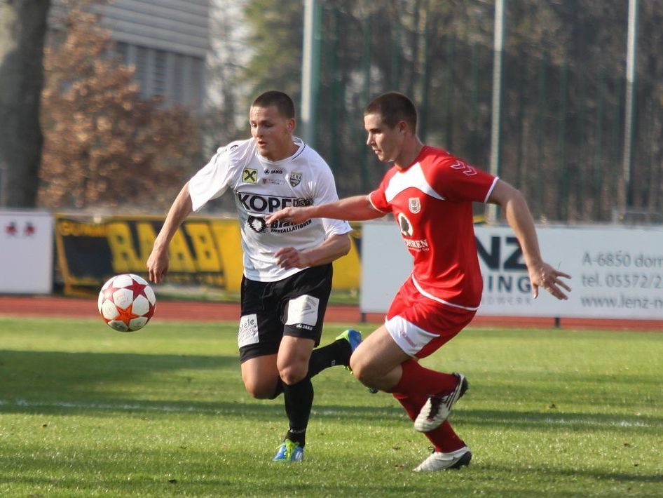 Fabian Flatz gelang das 3:2 für Altach Amateure. Fabian Flatz gelang das 3:2 für Altach Amateure.