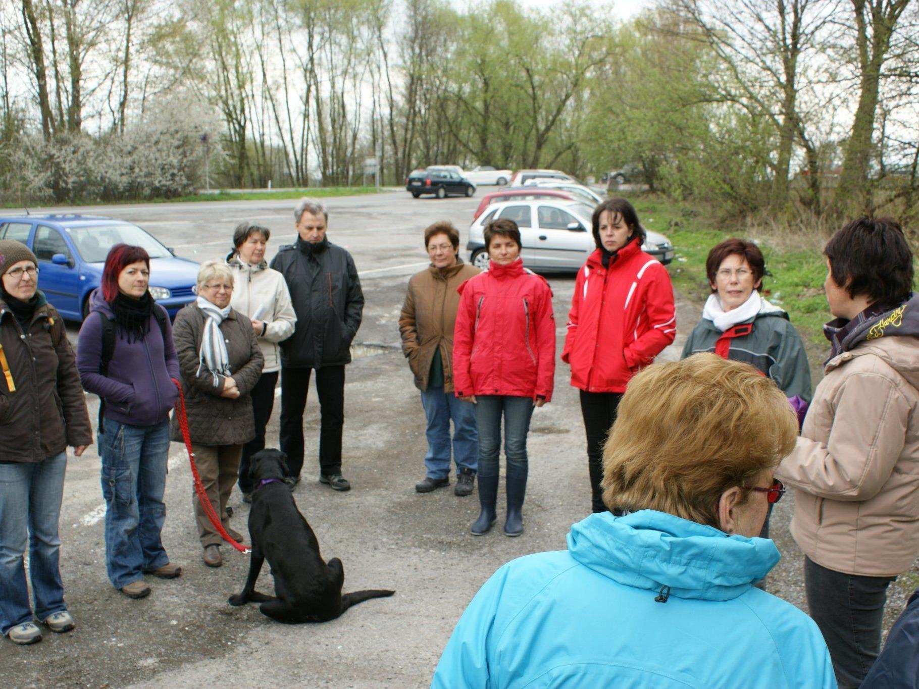 Brigitte Kremmel informierte die Teilnehmer über die Frühlingskräuter