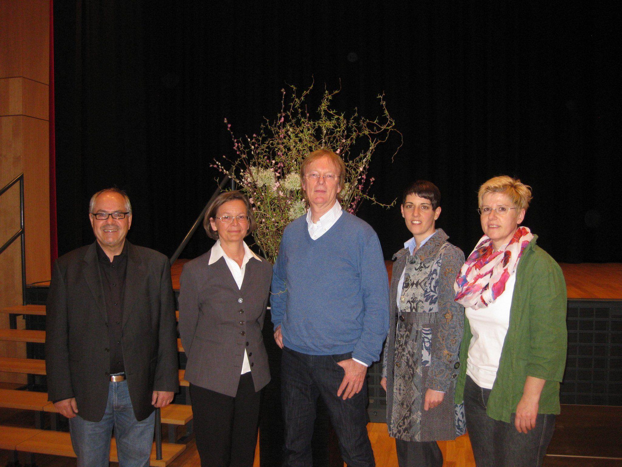 Kurt Hämmerle, Gerda Schmid, Prof. Dr. Günter Funke, Susanna Ajkovic , Dr. Kriemhild Büchel-Kapeller.