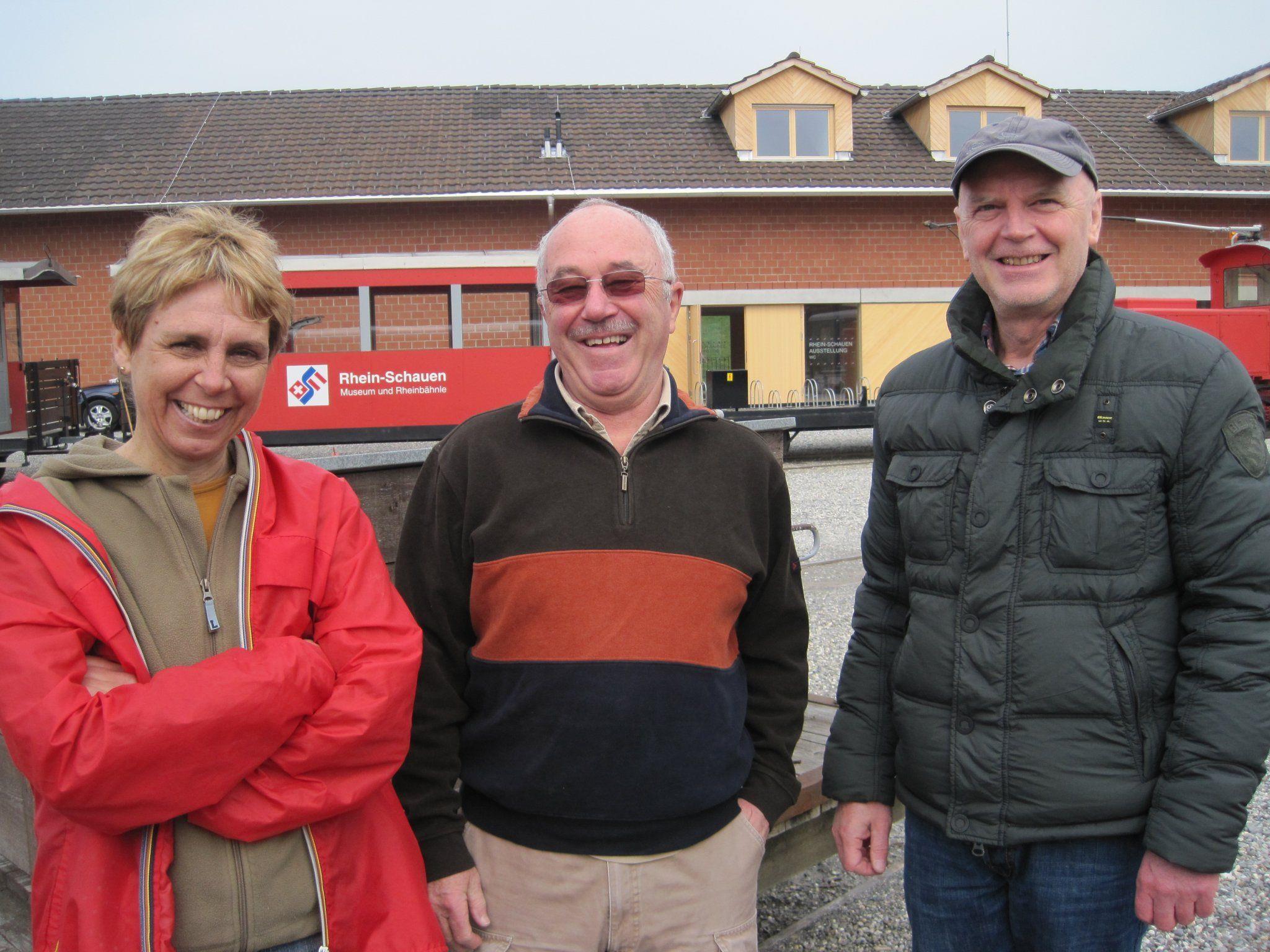 Museumsleiterin Dr. Gerda Leipold, Vereinsobmann Leo Kalt und DI Martin Weiß (Österr. Rheinbauleitung) freuen sich auf den Start in die neue Saison