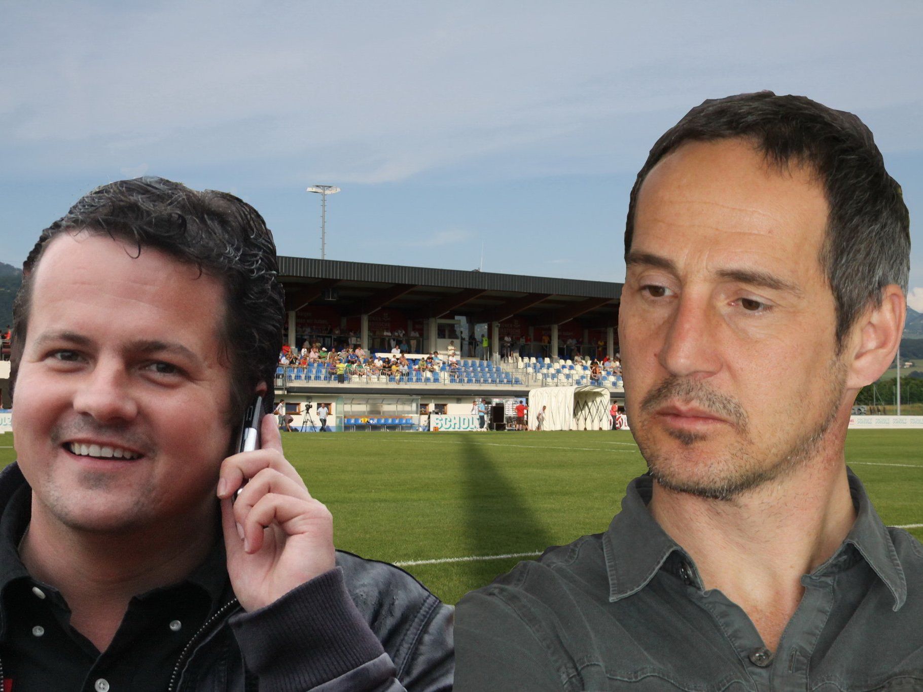Grödig-Sportchef Christian Haas und Neocoach Adi Hütter arbeiten künftig eng zusammen. Grödig-Sportchef Christian Haas und Neocoach Adi Hütter arbeiten künftig eng zusammen.