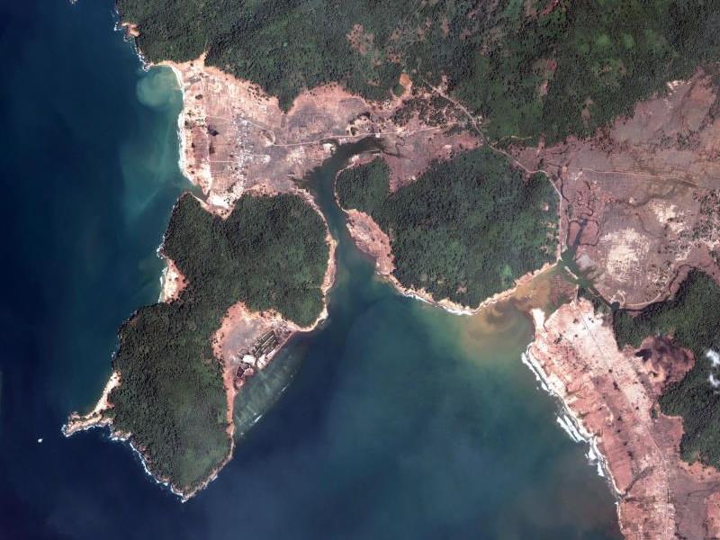 Der südliche Teil von Banda Aceh 2005, ein Jahr nach dem verheerenden Tsunami.