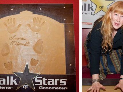Loreena McKennitt verewigte sich am tipp3 Walk of Stars Loreena McKennitt verewigte sich am tipp3 Walk of Stars
