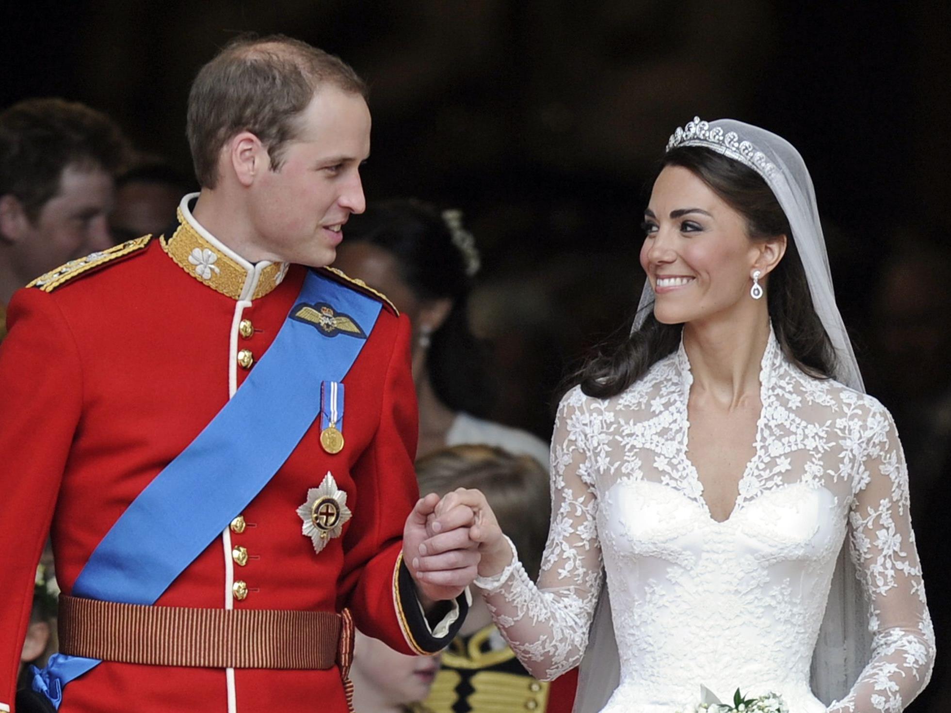 William und Kate am Tag ihrer Hochzeit 2011. William und Kate am Tag ihrer Hochzeit 2011.