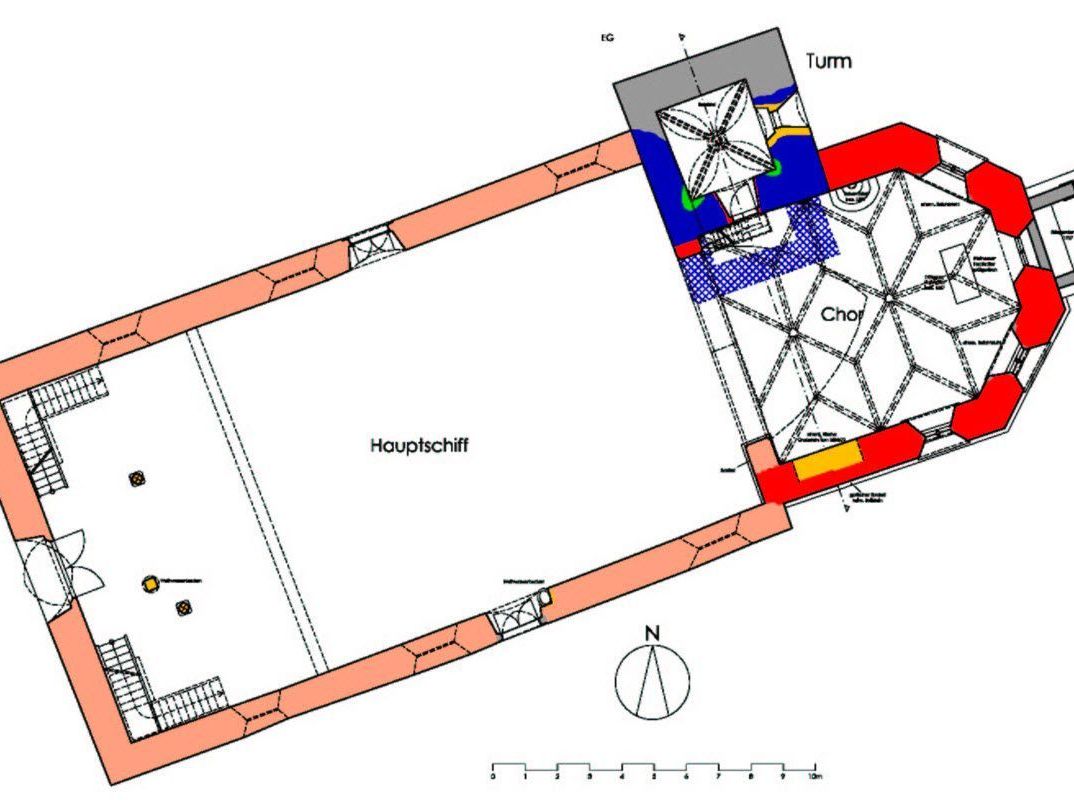 Bauanalytische Aufnahme der alten Pfarrkirche Götzis. Bauanalytische Aufnahme der alten Pfarrkirche Götzis.