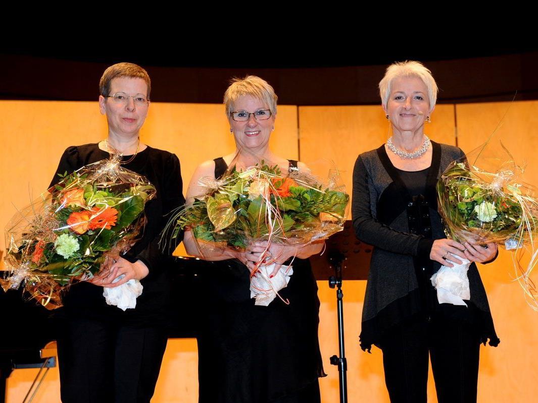 Dolores Reiner (Klavier), Sopranistin Aletha Prantl und Sprecherin Bernarda Gisinger freuten sich über den gelungenen Liederabend.
