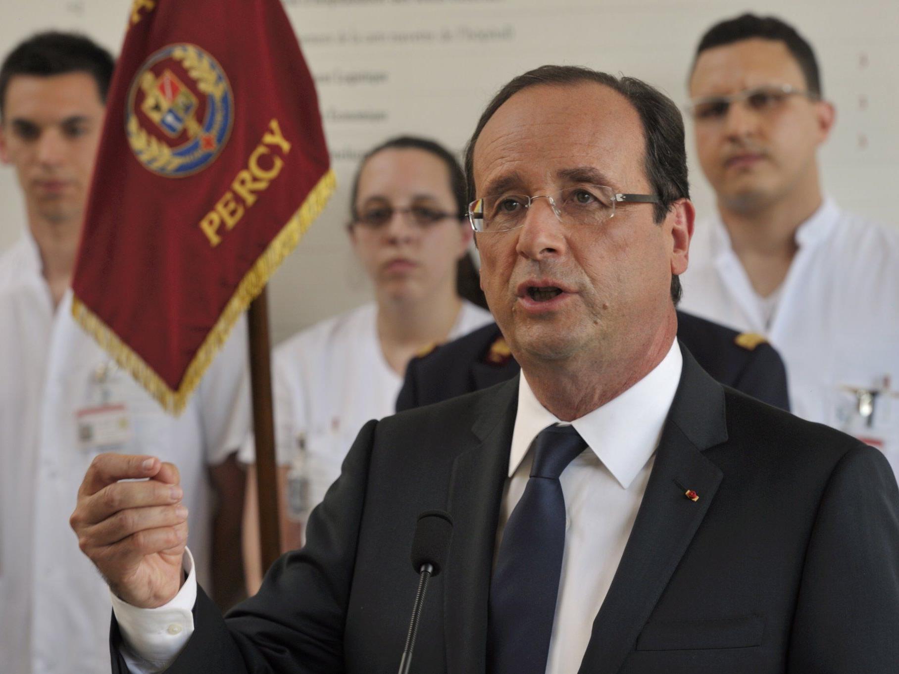 Frankreichs neuer Präsident Francois Hollande schließt ein militärisches Eingreifen in Syrien nicht mehr aus,