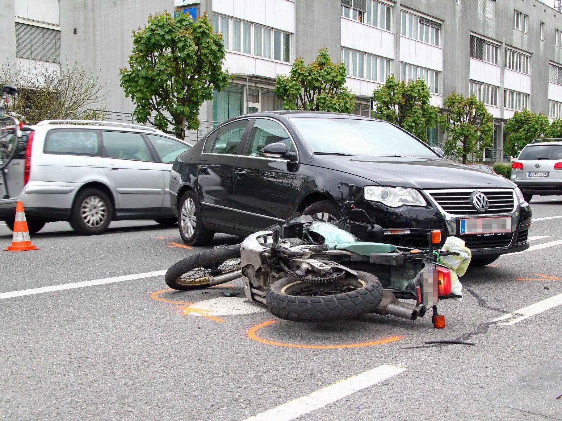 Motorradfahrer wurde bei Unfall in Bregenz verletzt