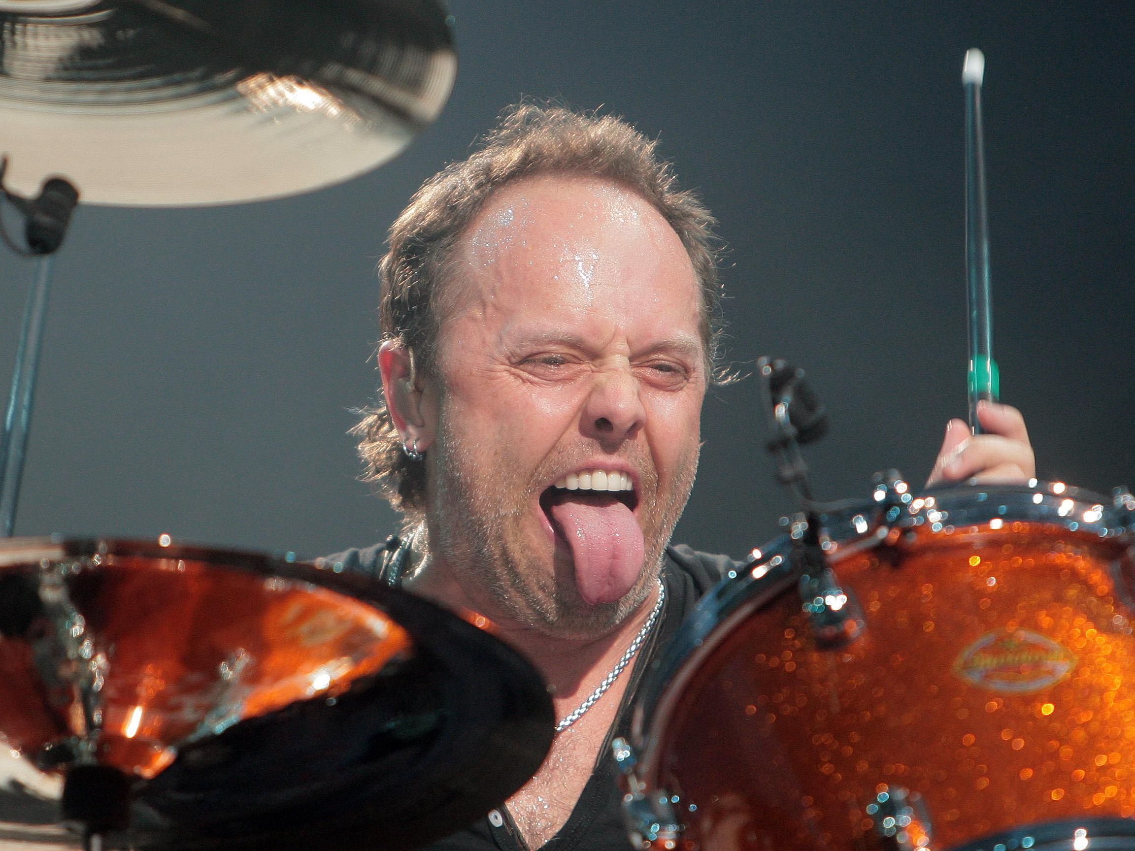 Metallica-Drummer Lars Ulrich in seinem angestammten Metier. Metallica-Drummer Lars Ulrich in seinem angestammten Metier.