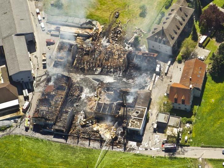 Wirtschaftsgebäude des Klosters Mehrerau wurde bei einem Brand zerstört.