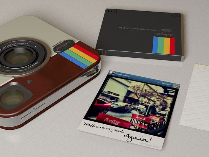 Instagram-Kompaktkamera: Touchscreen-Gerät mit 3D-Filtern, Drucker und App-Support Instagram-Kompaktkamera: Touchscreen-Gerät mit 3D-Filtern, Drucker und App-Support