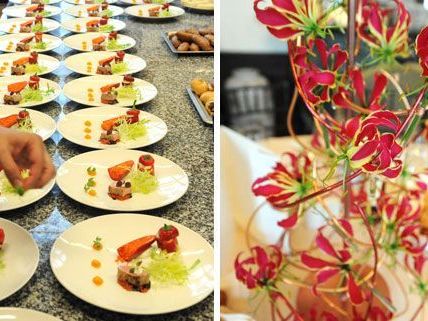 Feurige Blumendeko und scharfes Menü für den Life Ball 2012. Feurige Blumendeko und scharfes Menü für den Life Ball 2012.