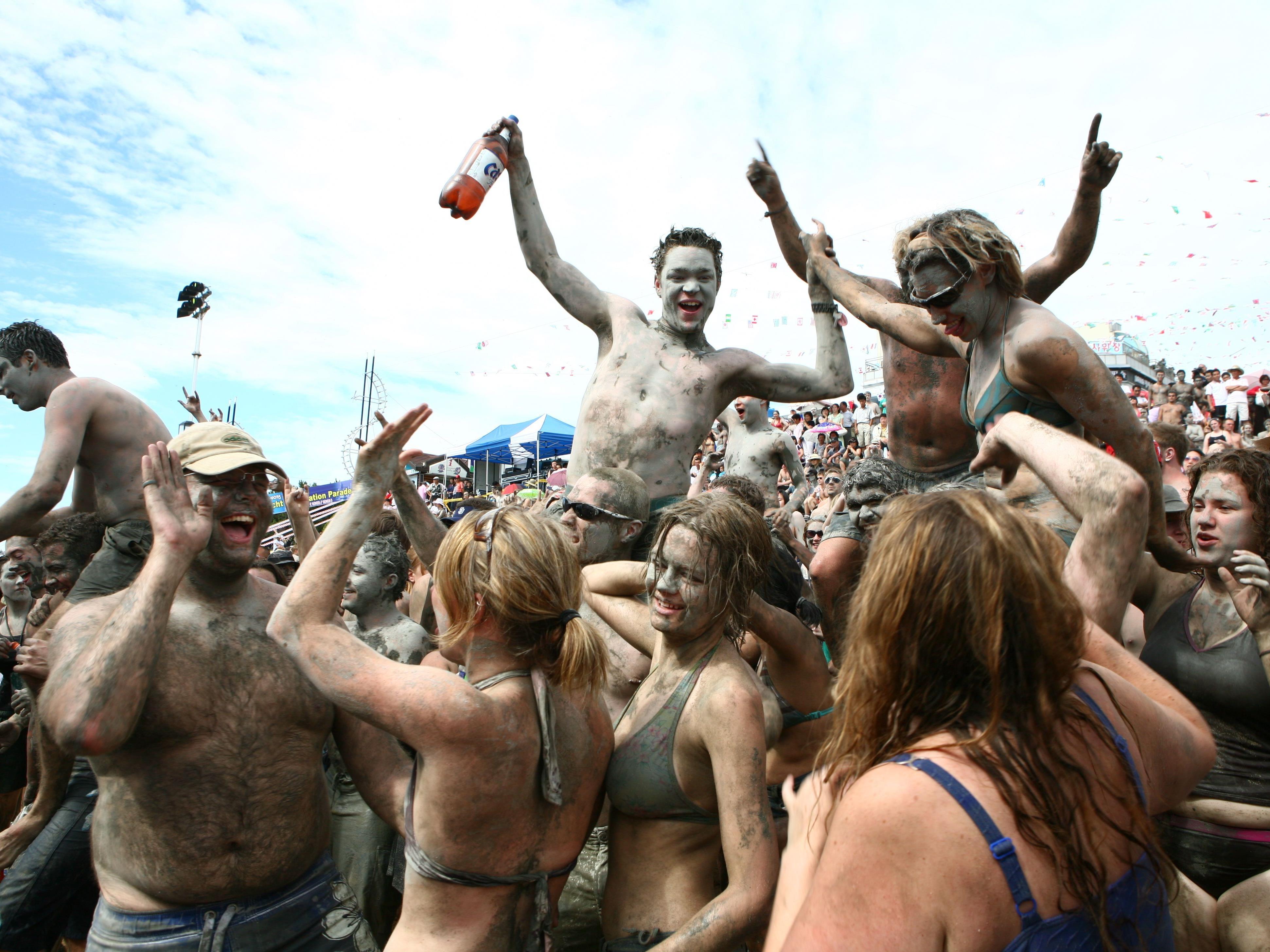 Schlammschlacht: Das Boryeong Mud Festival in Südkorea.