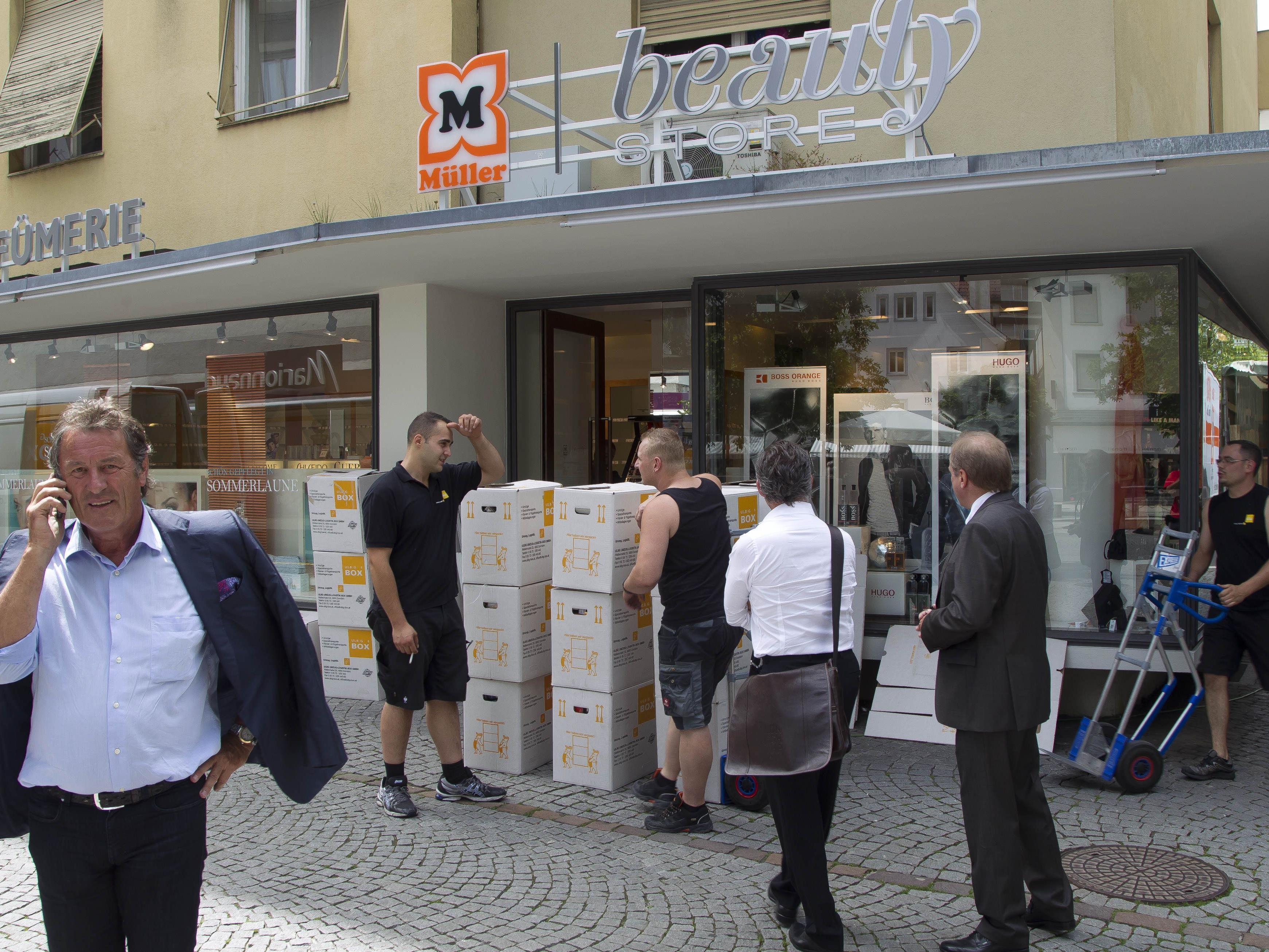 Müller-Store in Dornbirn wurde zwangsgeräumt.