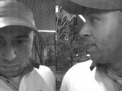 Einer der Geldbörsendiebe beim Benutzen einer gestohlenen Bankomatkarte Einer der Geldbörsendiebe beim Benutzen einer gestohlenen Bankomatkarte