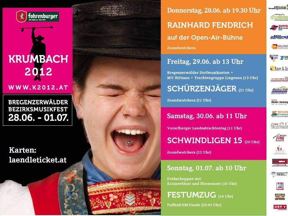 Plakat für Bezirksmusikfest Krumbach sorgt für Aufregung.