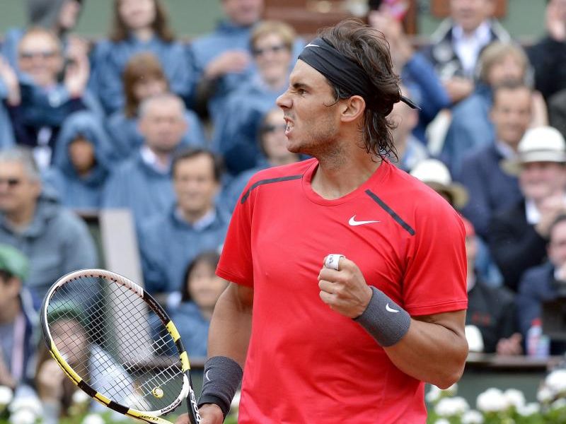 Rafael Nadal am Montag, 11.6, nach seinem Sieg über Novak Djokovic in Paris.