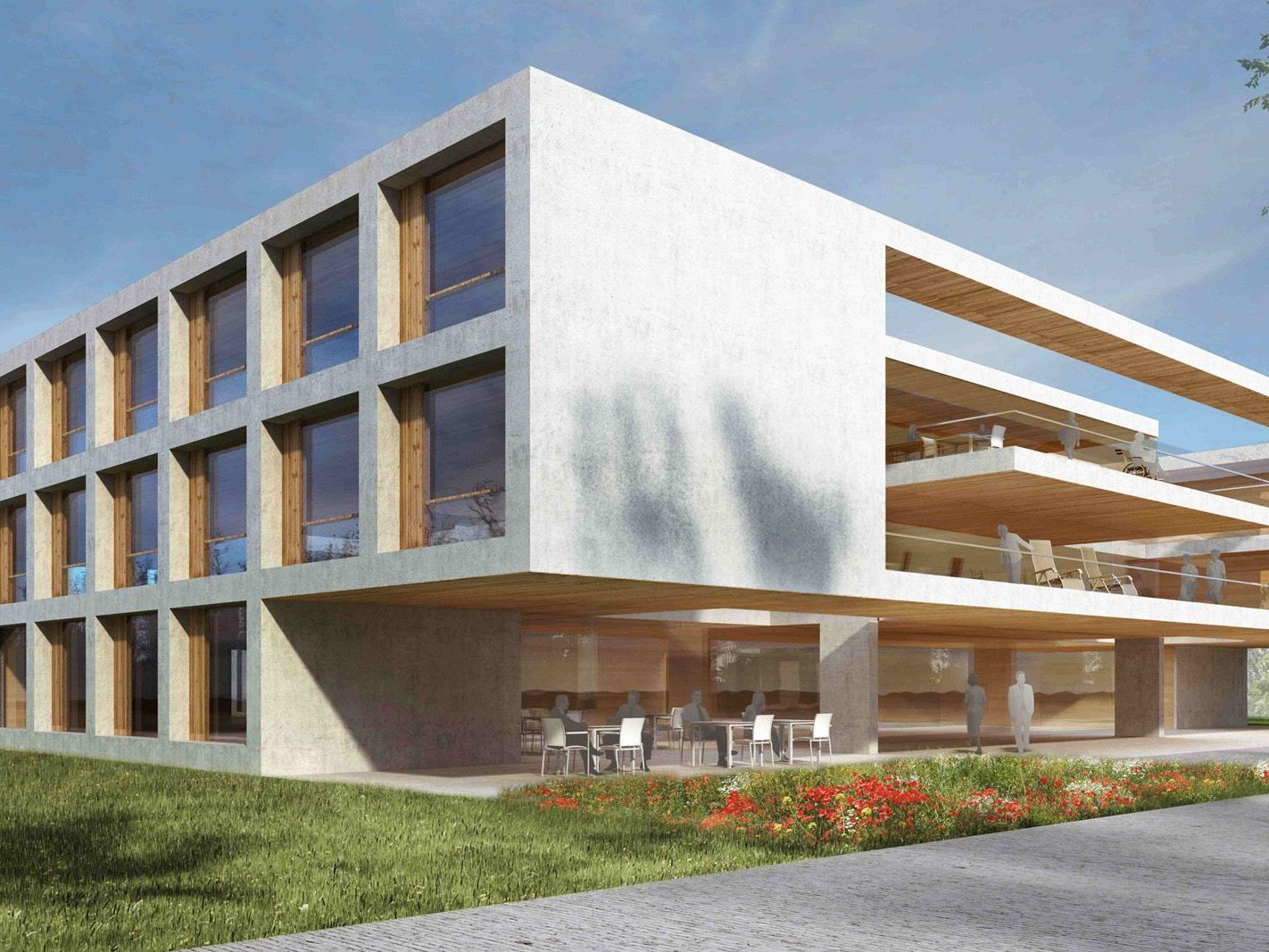 Das Siegerprojekt der Architekten Dorner / Matt für das Pflegeheim Höchst Fußach Das Siegerprojekt der Architekten Dorner / Matt für das Pflegeheim Höchst Fußach