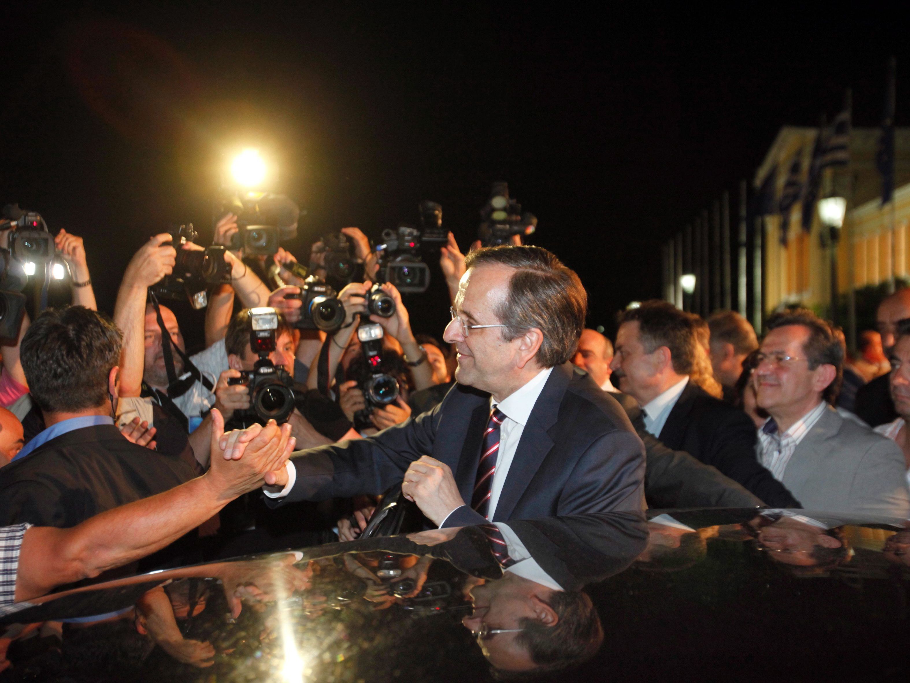 ND-Parteiführer Samaras steht vor großer Aufgabe. ND-Parteiführer Samaras steht vor großer Aufgabe.