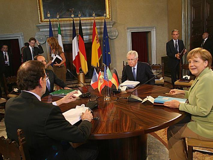 Staats- und Regierungschefs von Deutschland, Frankreich, Italien und Spanien.
