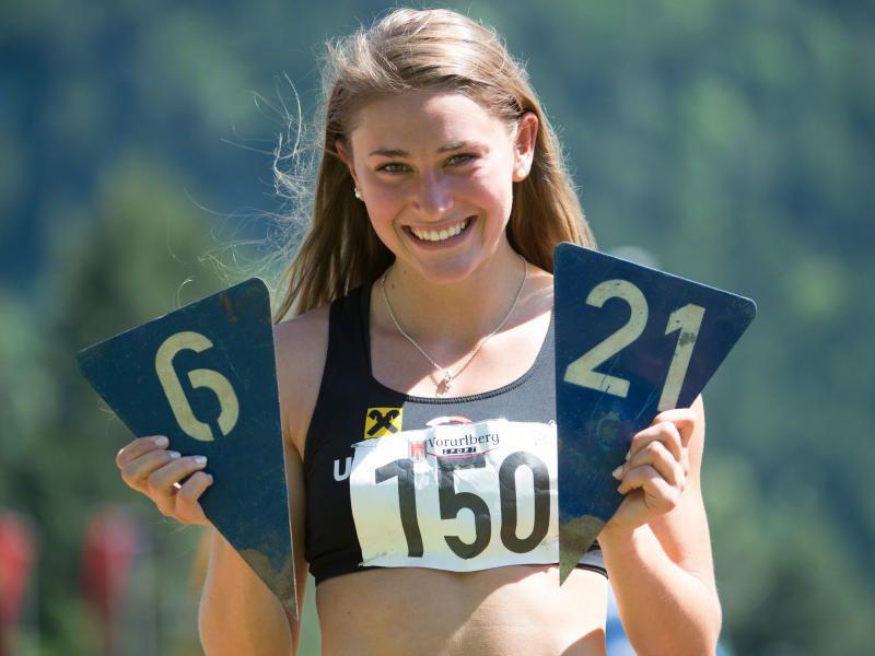 Die Bludenzerin Rosalie Tschann sprang 6,21 Meter und stellte einen neuen Landesrekord auf.
