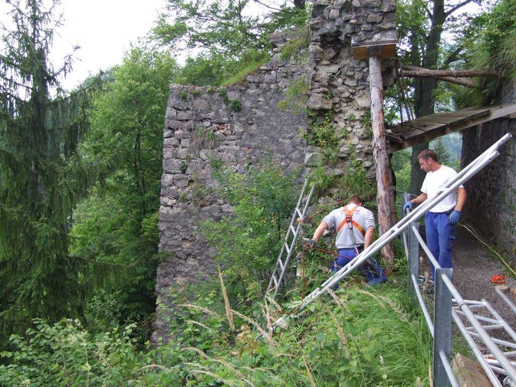Der Wächterturm der Burgruine Alt-Ems wird saniert!