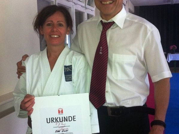 Elke Rieder mit Trainer Günter Marte Elke Rieder mit Trainer Günter Marte