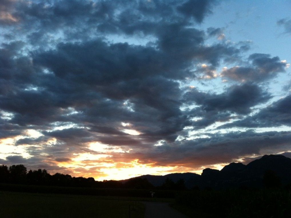 Eine imposante Abendstimmung. Eine imposante Abendstimmung.
