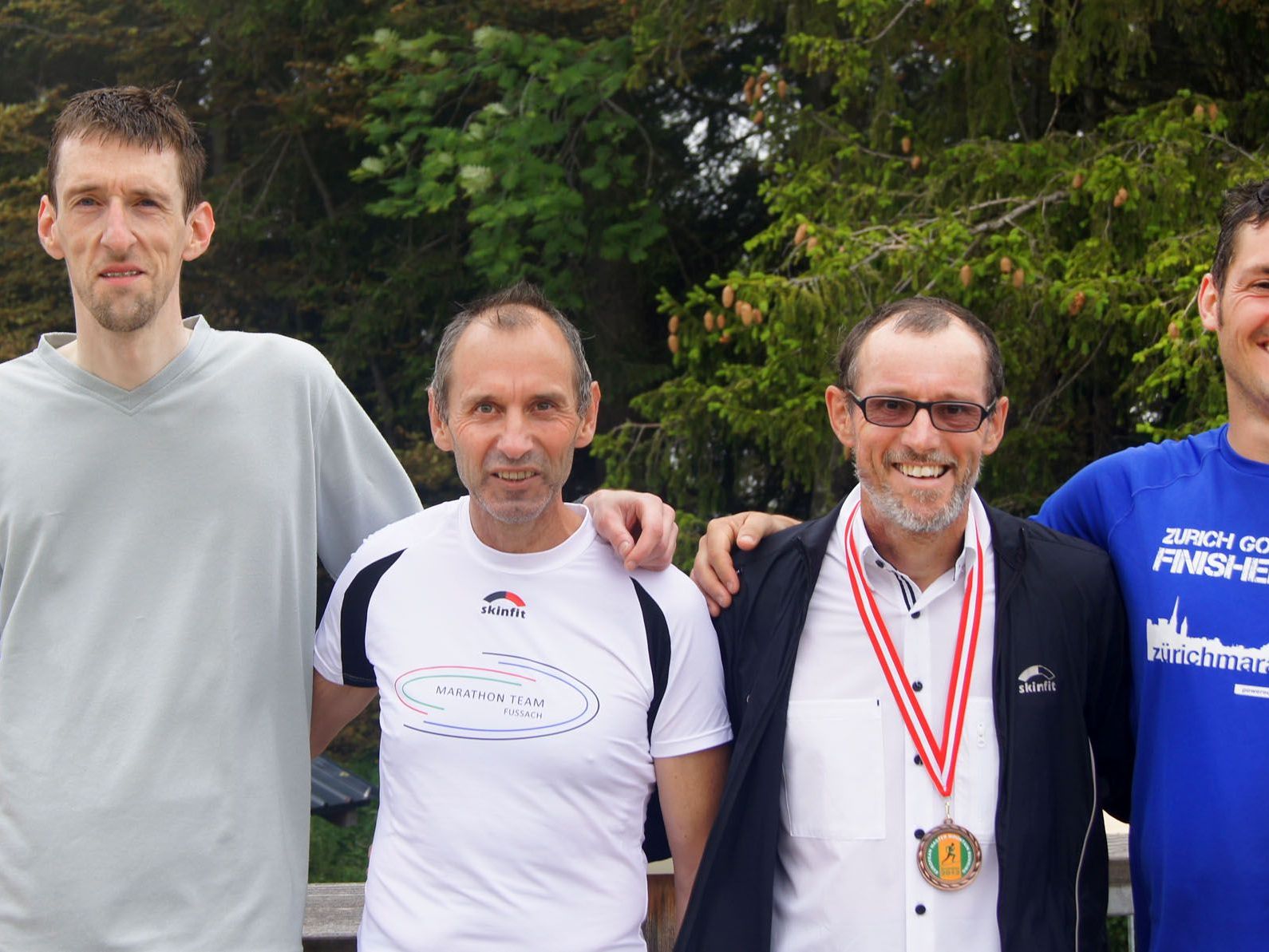 Klaus Hartmann, Manfred Thöni, Peter Härle und Enrico Lechtaler vom Marathon Team Fußach Klaus Hartmann, Manfred Thöni, Peter Härle und Enrico Lechtaler vom Marathon Team Fußach