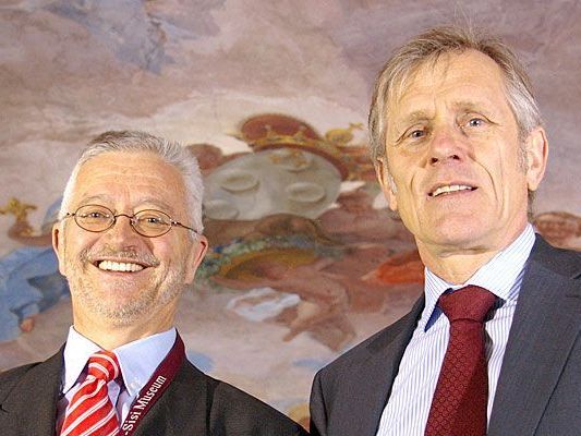 Die Geschäftsführer der Schloss Schönbrunn Kultur- und Betriebsgesellschaft (SKB) Wolfgang Kippes(l) und Franz Sattlecker bei der Pressekonferenz Die Geschäftsführer der Schloss Schönbrunn Kultur- und Betriebsgesellschaft (SKB) Wolfgang Kippes(l) und Franz Sattlecker bei der Pressekonferenz