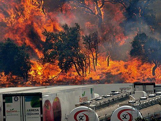 In Nordspanien sind bei Waldbränden vier Menschen ums Leben gekommen.