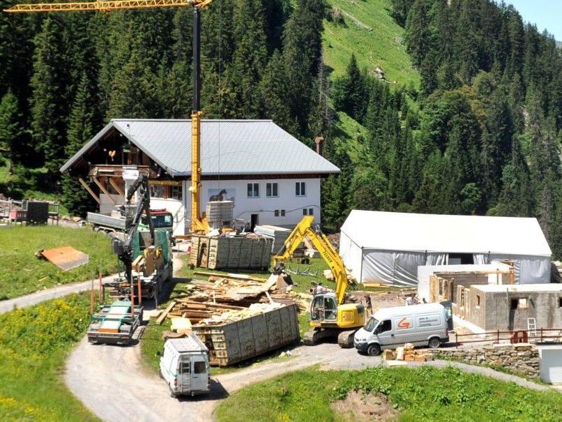 Das Bergrestaurant Simma und der Alphof Rossstelle werden derzeit umgebaut.
