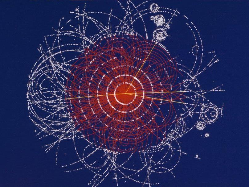 Illustration: Der mögliche Zerfall des Higgs-Bosons.