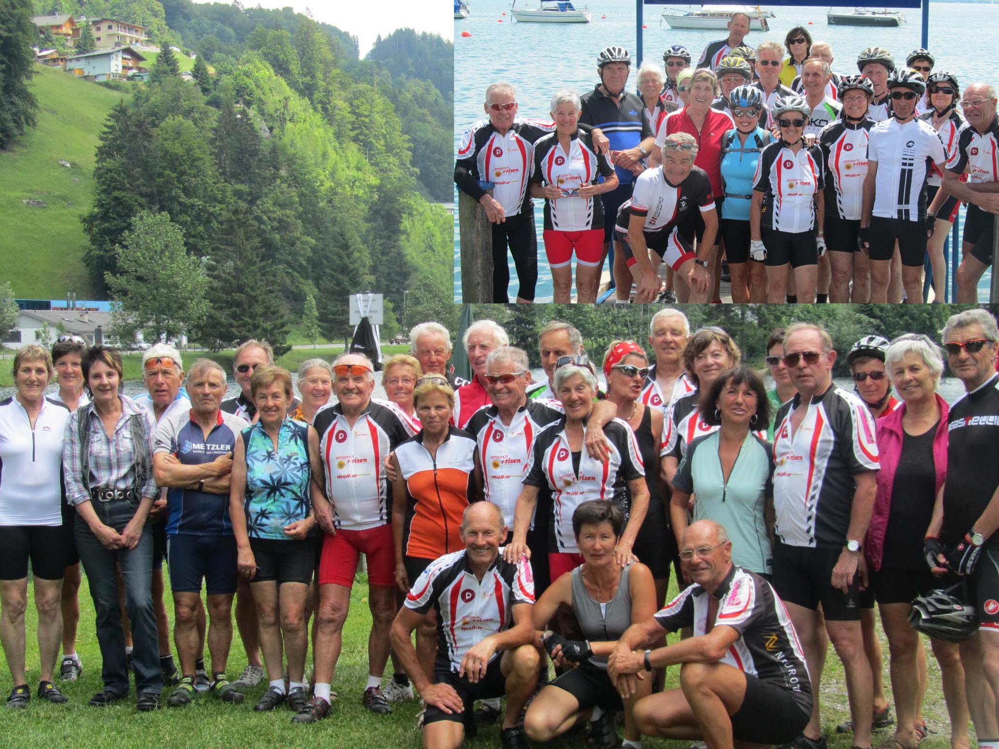 Das Team per pedales: Vom Berg zum See.