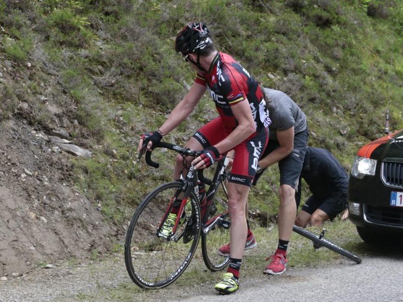 Glück im Unglück hatte bei der Nägel-Attacke auch Vorjahressieger Cadel Evans. Glück im Unglück hatte bei der Nägel-Attacke auch Vorjahressieger Cadel Evans.