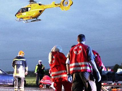 Für den schwerverletzten Autolenker kam jede Hilfe zu spät. Für den schwerverletzten Autolenker kam jede Hilfe zu spät.