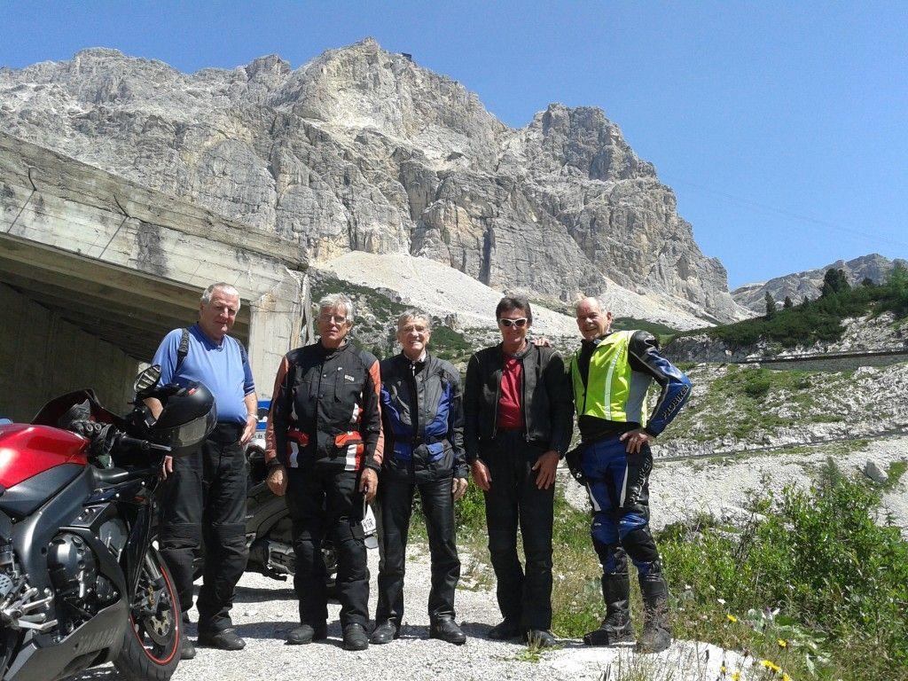 Begeisterte PVÖ-Biker auf der anstrengenden Tour durch die Dolomiten