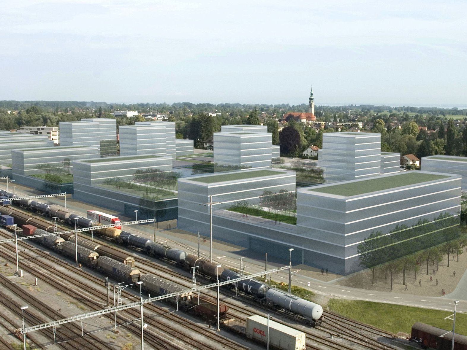 Nahe der Grenze in St. Margrethen soll ab 2013 das Großprojekt ,,Europuls Nahe der Grenze in St. Margrethen soll ab 2013 das Großprojekt ,,Europuls