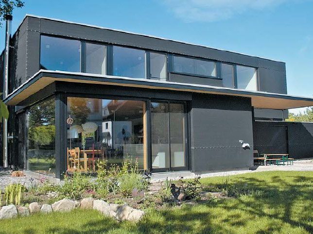 Das Passivhaus aus Holz in Lustenau erhielt eine derartige langlebige Textilfassade Das Passivhaus aus Holz in Lustenau erhielt eine derartige langlebige Textilfassade