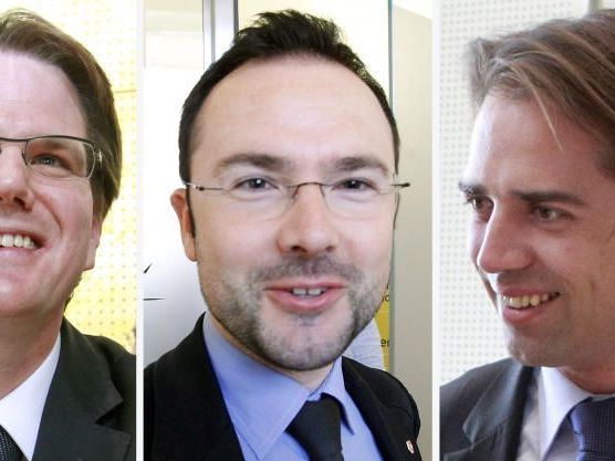Der seit Jänner 2012 im Amt befindliche Landesrat Achill Rumpold (l.), Klubobmann Stephan Tauschitz (r.) und Landesgeschäftsführer Thomas Goritschnig treten zurück Der seit Jänner 2012 im Amt befindliche Landesrat Achill Rumpold (l.), Klubobmann Stephan Tauschitz (r.) und Landesgeschäftsführer Thomas Goritschnig treten zurück