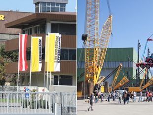 Ein chinesischer Hersteller baute einen Liebherr-Raupenkran nach. Ein chinesischer Hersteller baute einen Liebherr-Raupenkran nach.