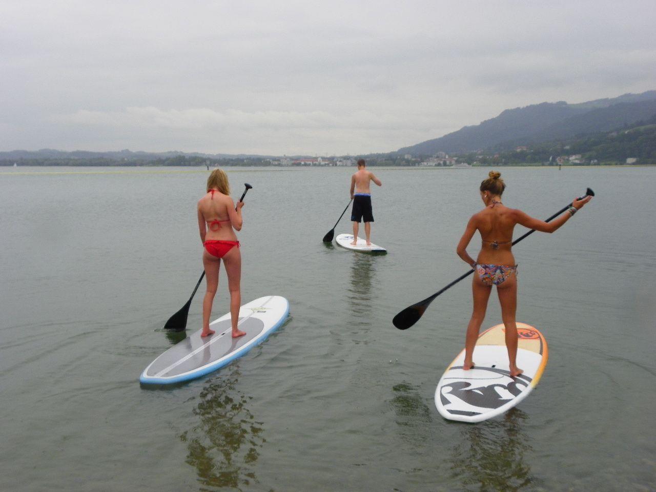 Stand Up Paddle Training für das Charity Race am Sonntag
