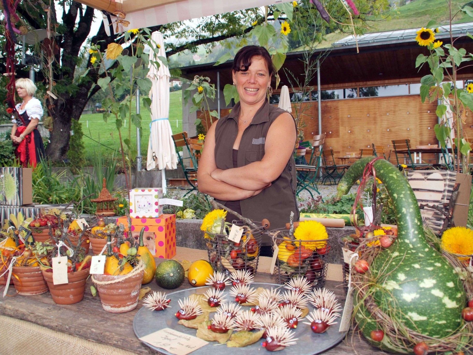 Herbstmarktstimmung am Sunnaplatz in Thüringerberg. Herbstmarktstimmung am Sunnaplatz in Thüringerberg.