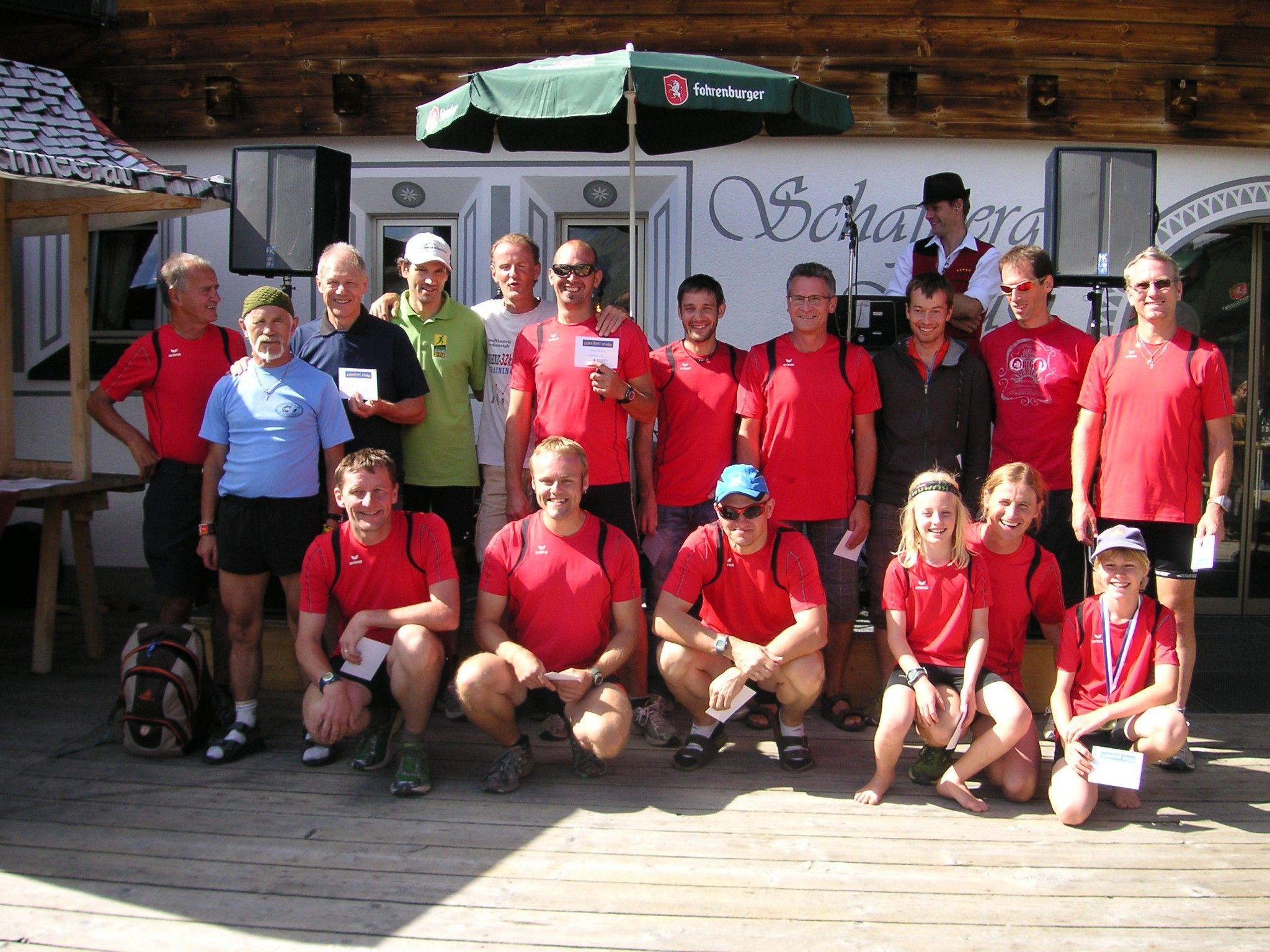 Siegerehrung der Vereinsmeisterschaft des Berglaufteams Sparkasse Bludenz