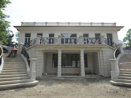 Die Klimt-Villa in Wien-Hietzing während des nun abgeschlossenen Umbaus Die Klimt-Villa in Wien-Hietzing während des nun abgeschlossenen Umbaus