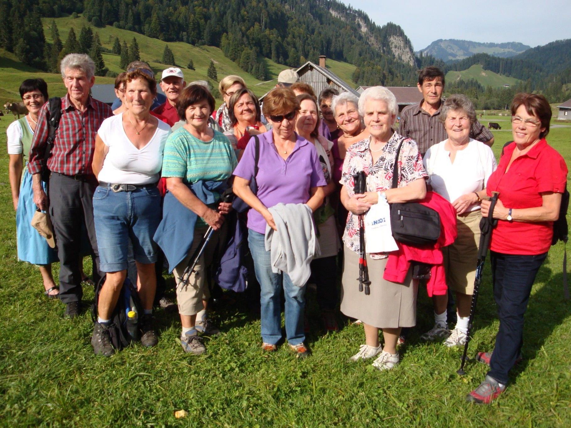 Die Pensionisten der Ortsgruppe Mittel und Hinterwald