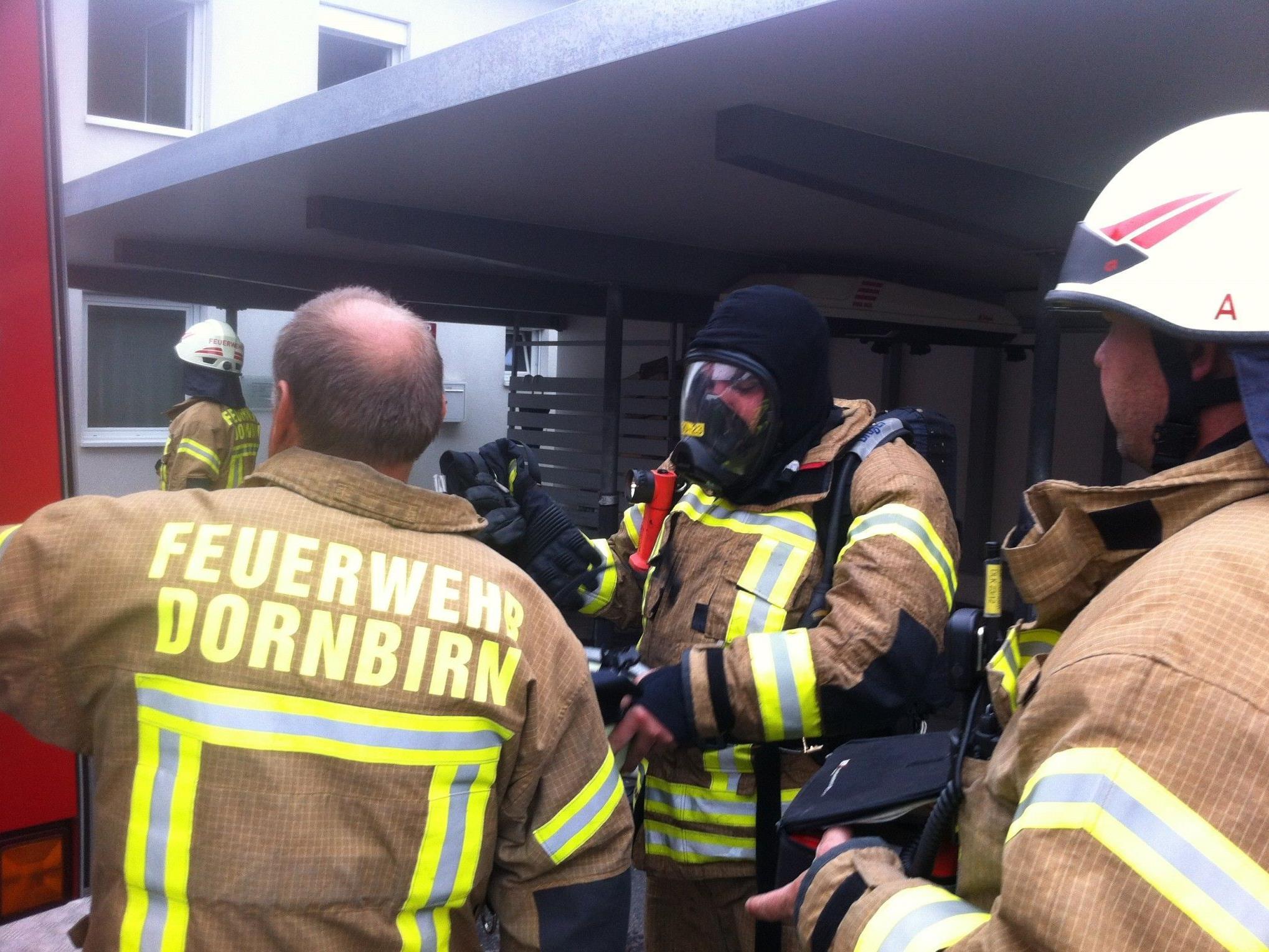 22 Feuerwehrmänner in Dornbirn im Einsatz